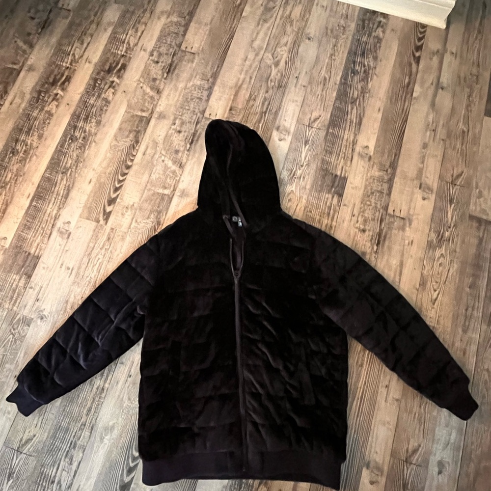 Therahoodie Navy Hooded Weighted Minky Jacket